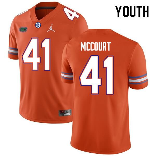 Youth NCAA Florida Gators Alex McCourt #41 Stitched Authentic Nike Orange College Football Jersey VWY2865LA